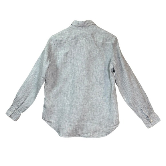 Frank & Eileen Womens Eileen Button Up Linen Shirt XS Gray Lightweight Coastal - Picture 3 of 9
